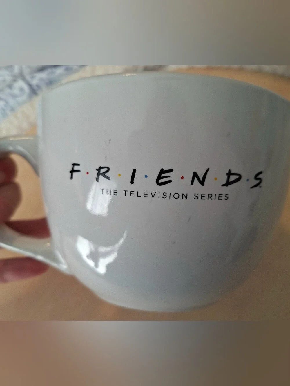 Source Unknown White Central Perk Ceramic Coffee Mug with Red and Green Logo